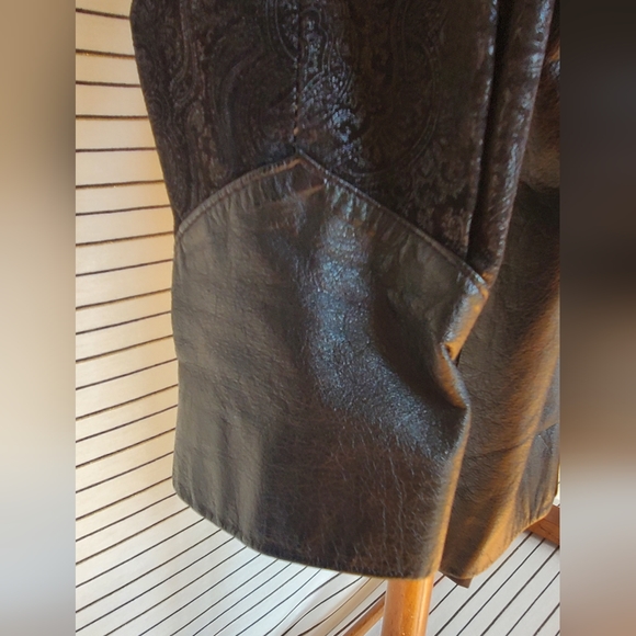 VINTAGE LEATHER COAT 90S large - Picture 8 of 11